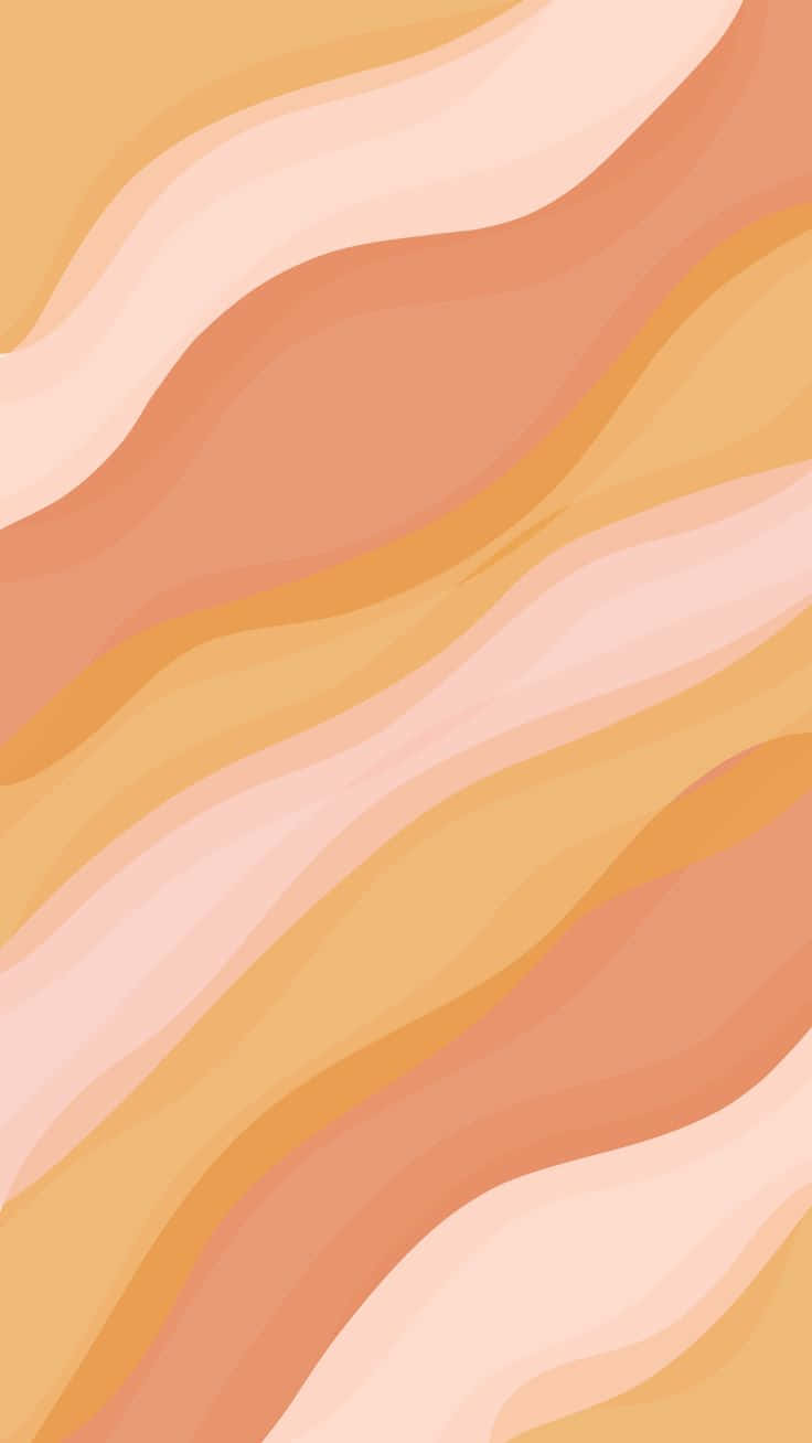 Æstetiske ferskenfarvede bølger Wallpapers
