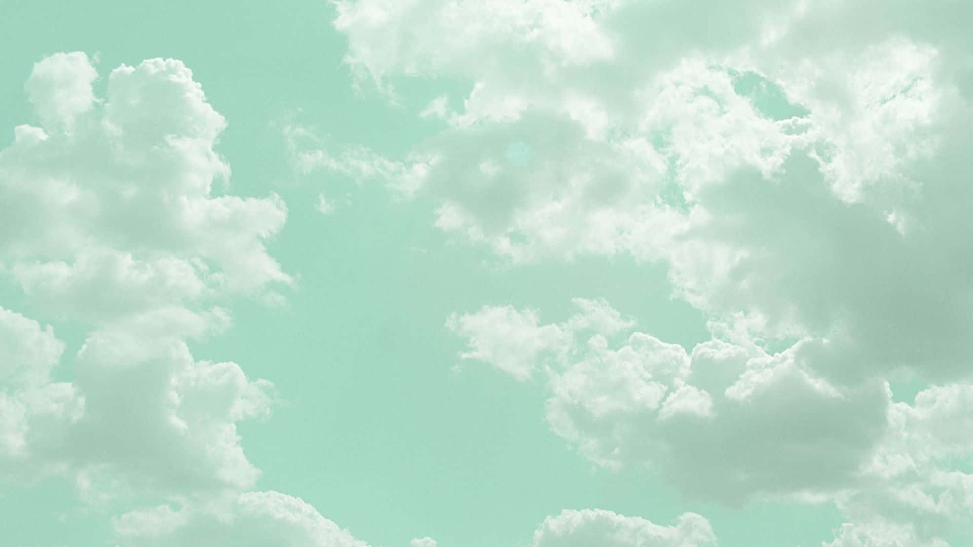 Æstetiske grønne pastelskybilleder Wallpapers