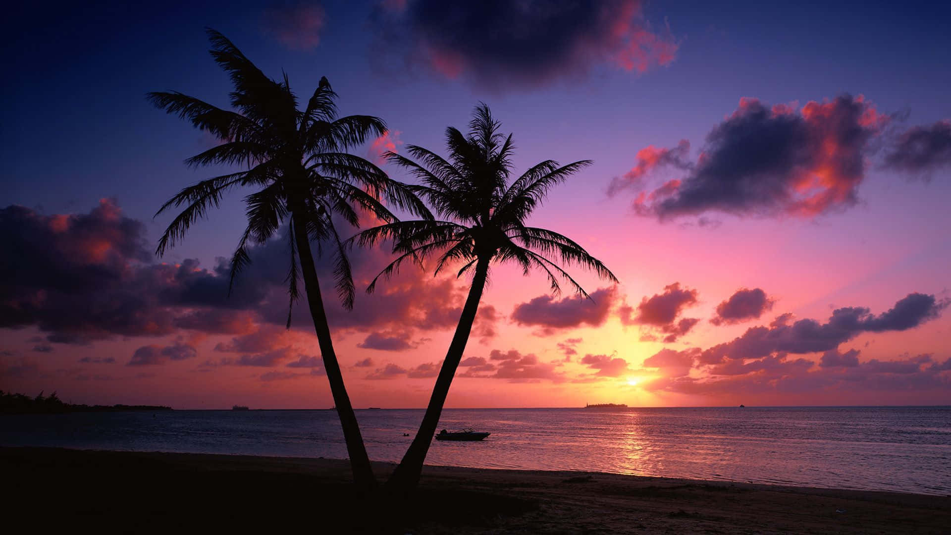 "Afslappende solnedgang på en tropisk strand" Wallpapers
