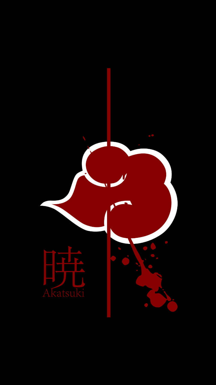 Akatsuki-logo med blodskysymbol Wallpapers