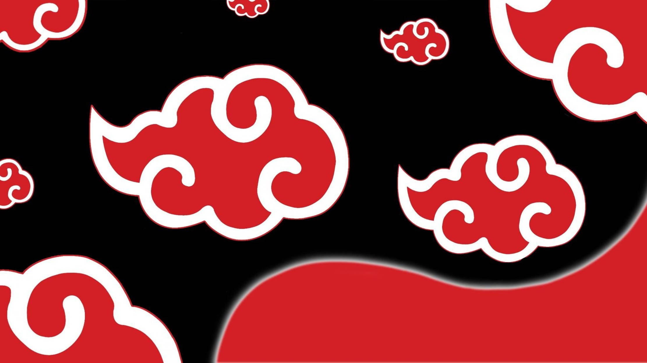 Akatsuki-logo med stiliserede røde skyer Wallpapers
