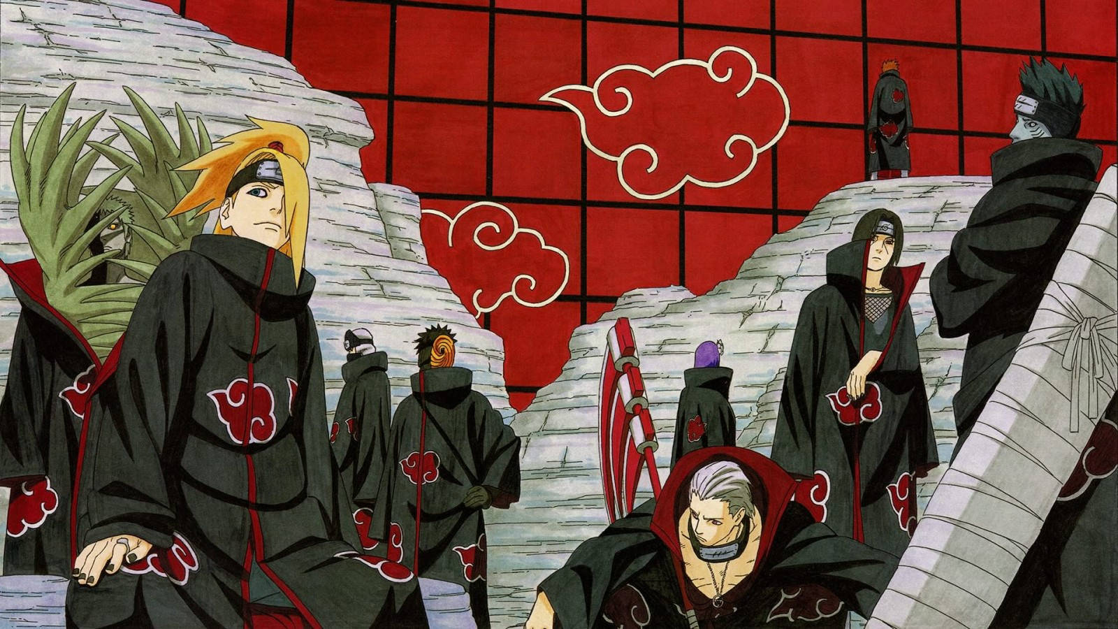 Akatsuki medlemmer Naruto Itachi Uchiha 4K Wallpapers