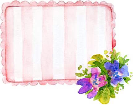 Akvarel blomsterramme baggrund Wallpapers