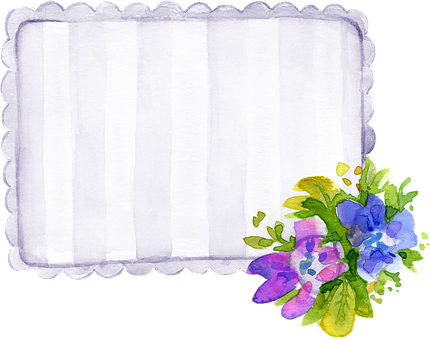Akvarel blomsterramme skabelon Wallpapers