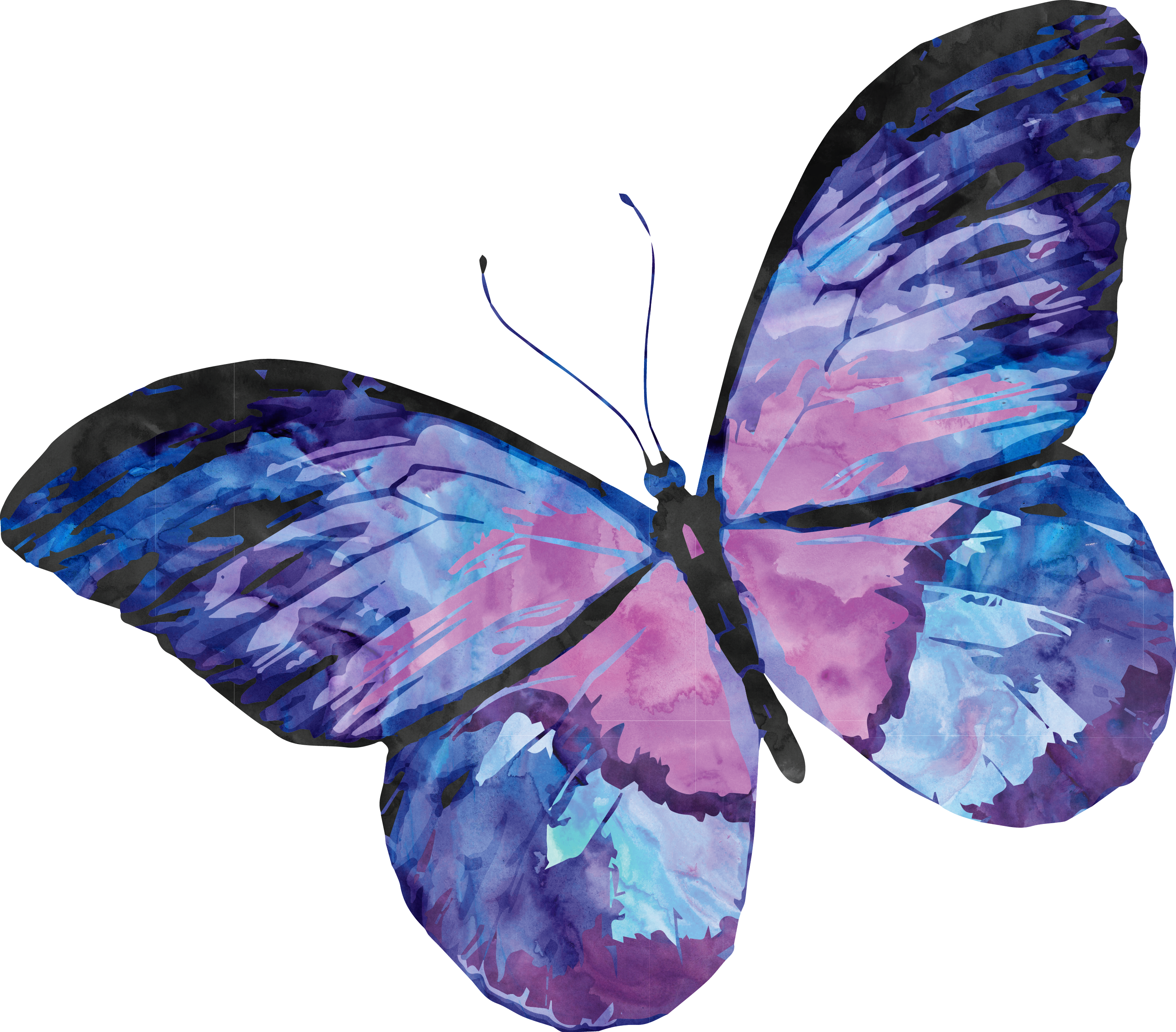 Akvarel Lilla Sommerfugl Wallpapers