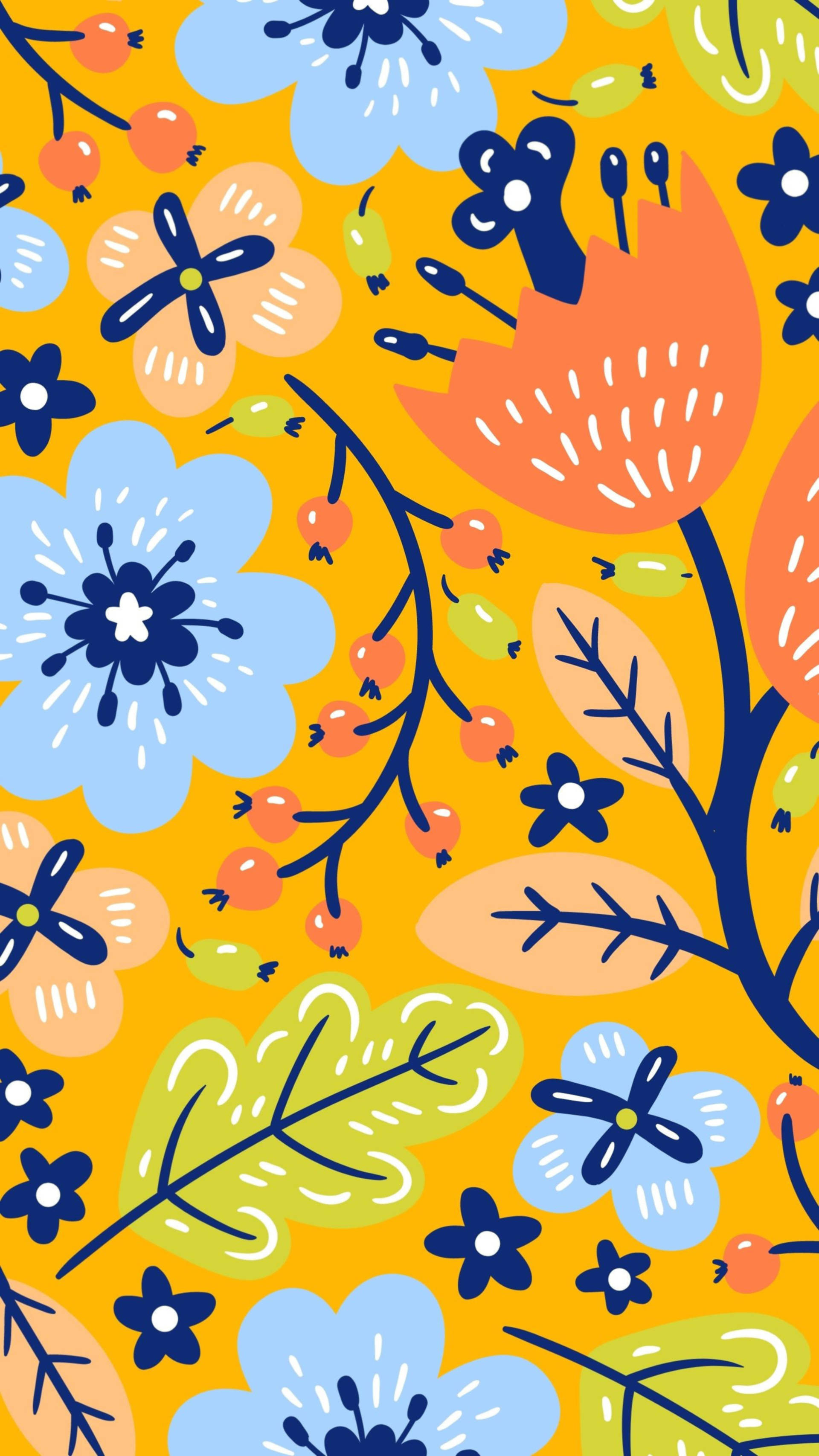Akvarelplante æstetisk mønster Wallpapers