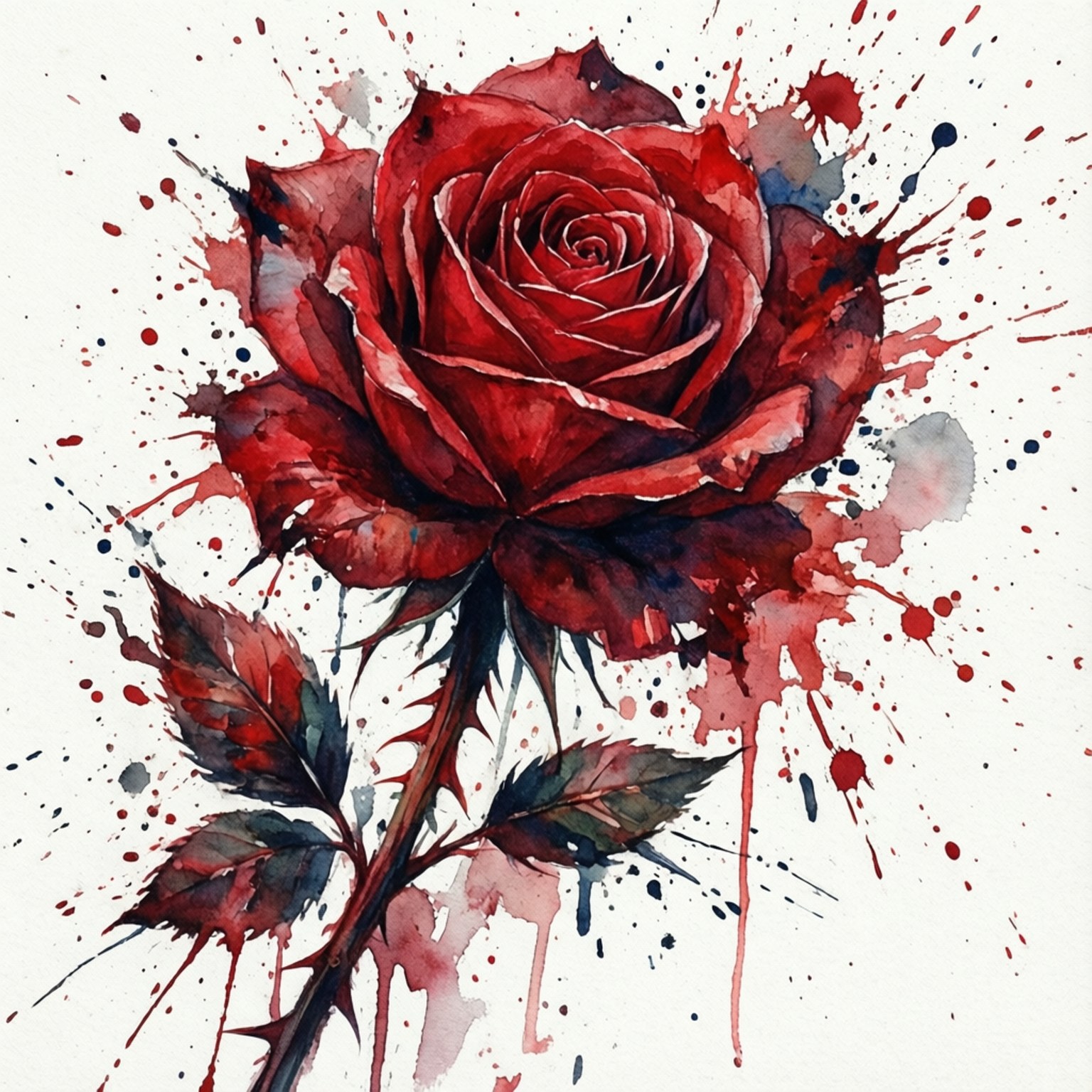 Akvarelrosesprøjt Wallpapers