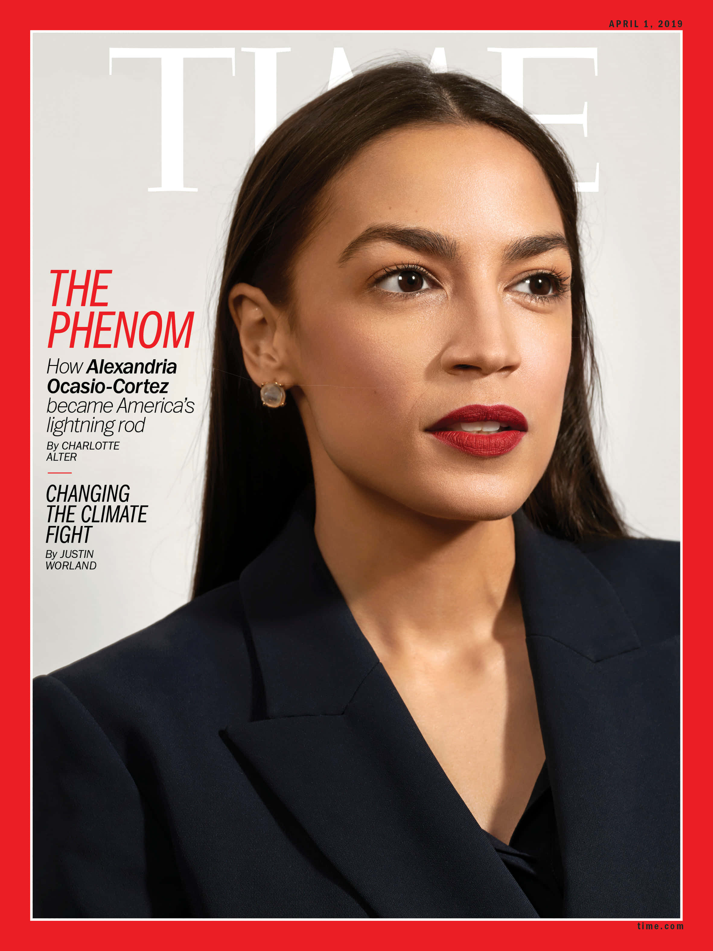 Alexandria Ocasio-Cortez på Time Magazines forside Wallpapers