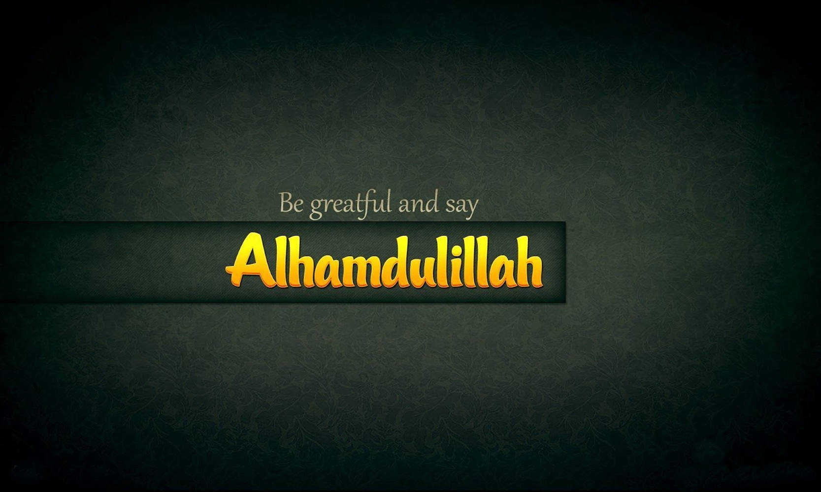 Alhamdulillah Mørkegrøn Grafisk Kunst Wallpapers
