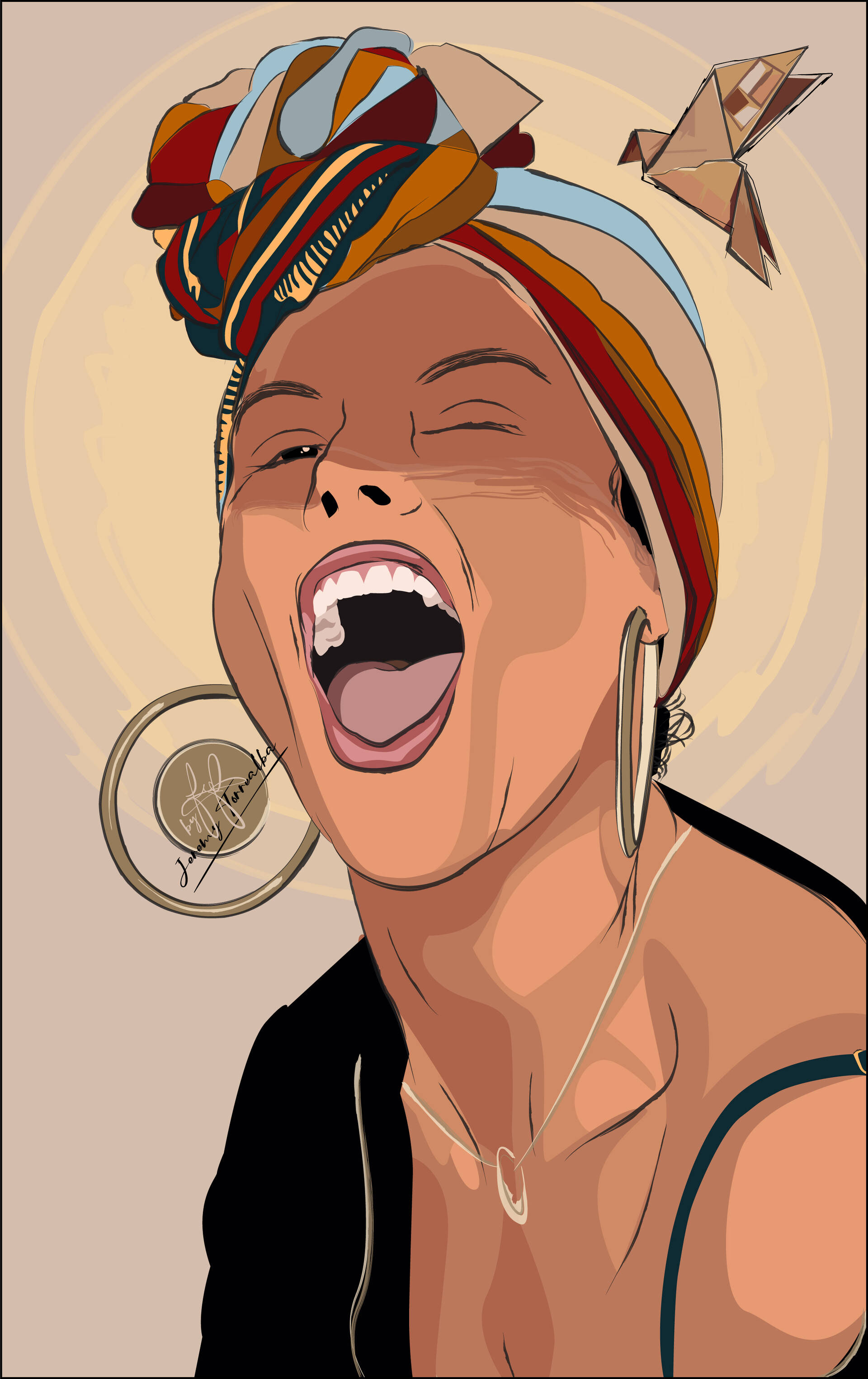 Alicia Keys Digital Illustration Wallpapers