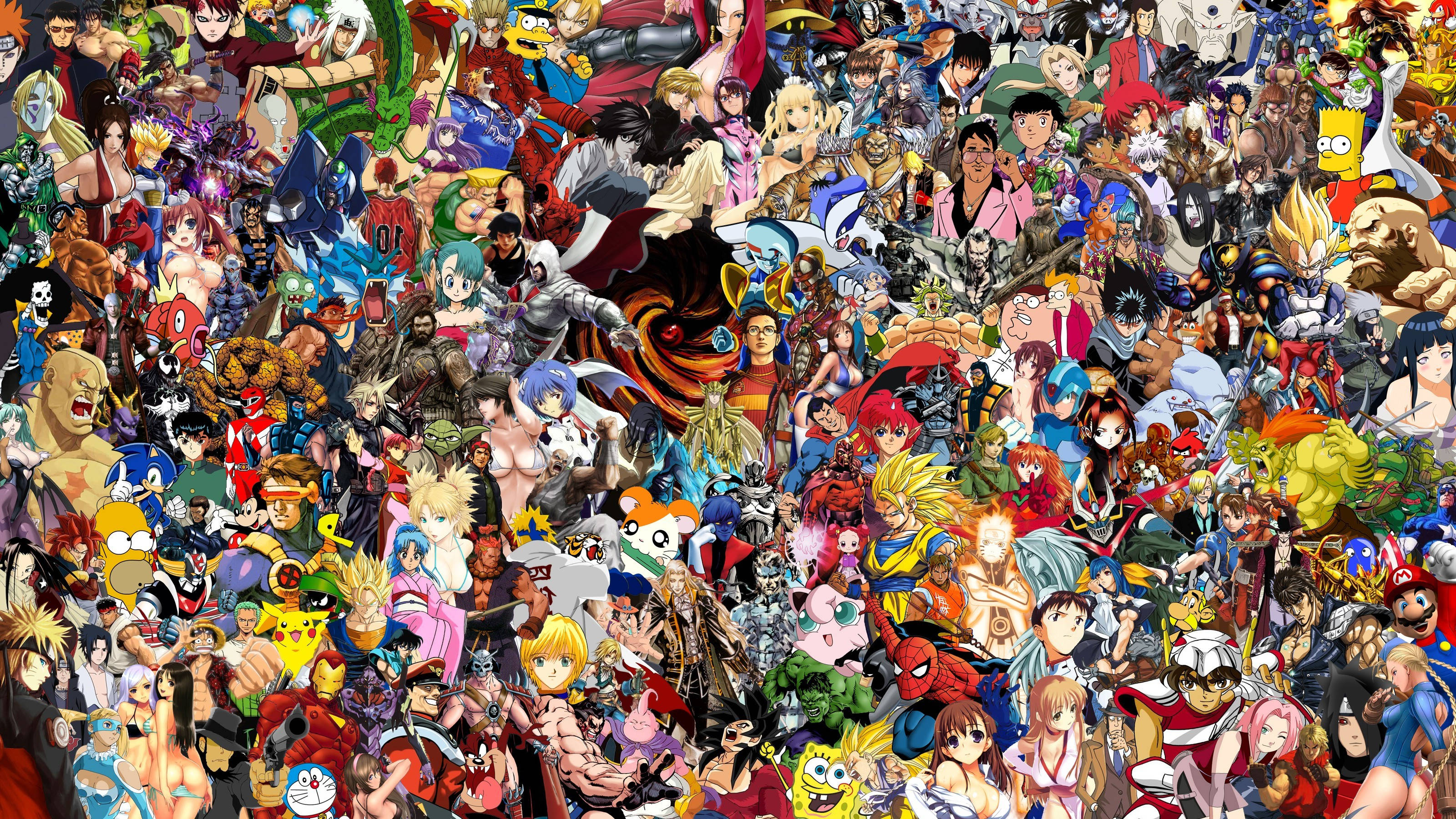 Alle Anime Episke Japanske Animefigurer Wallpapers