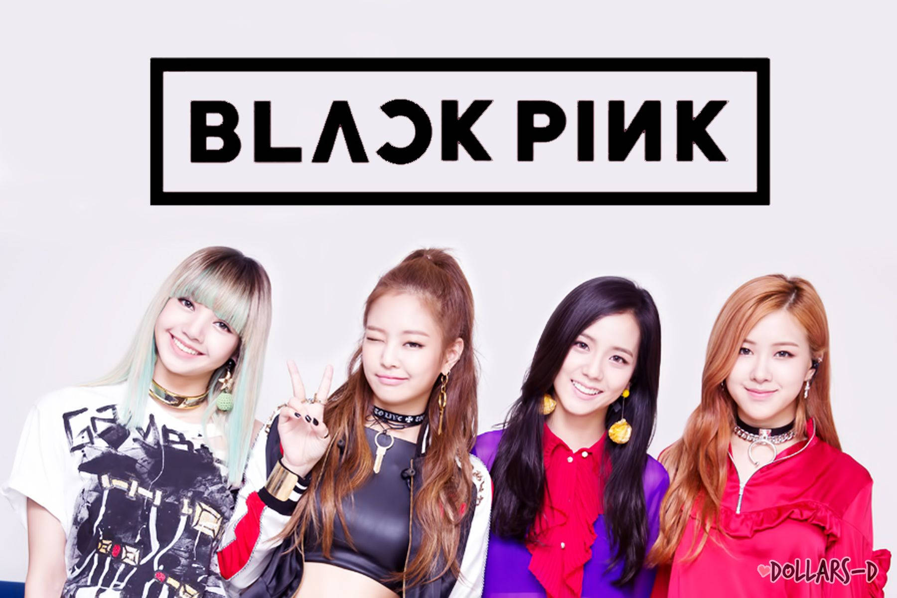 Alle fire medlemmer af K-Pop-gruppen Blackpink, Jisoo, Jennie, Rosé og Lisa, ser chikke og selvsikre ud. Wallpapers