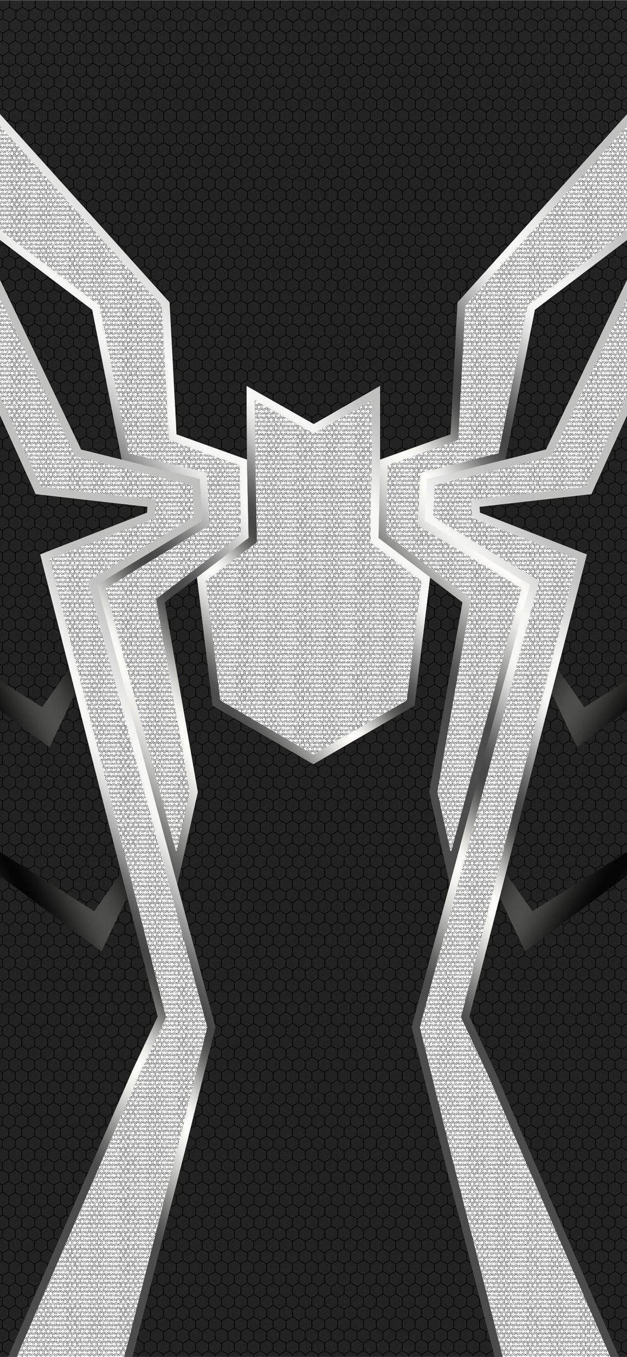 Alternativ Spider-Man Hvid Logo Sort Wallpapers