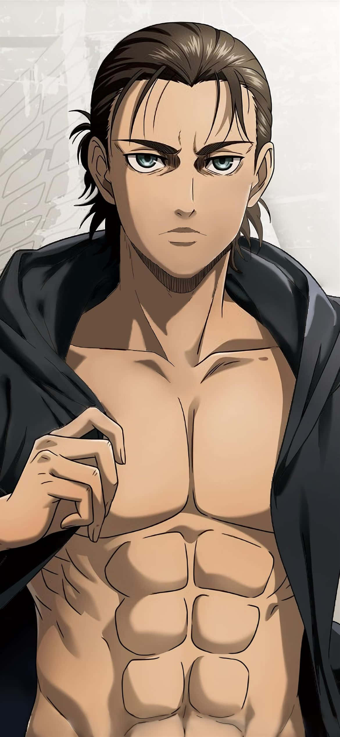 Alvorlig Eren Yeager Anime Digitalt Billede Wallpapers