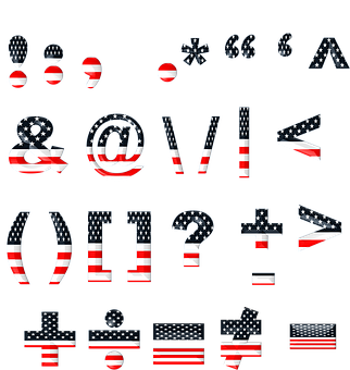 Amerikansk flag tegnsætning og symboler Wallpapers