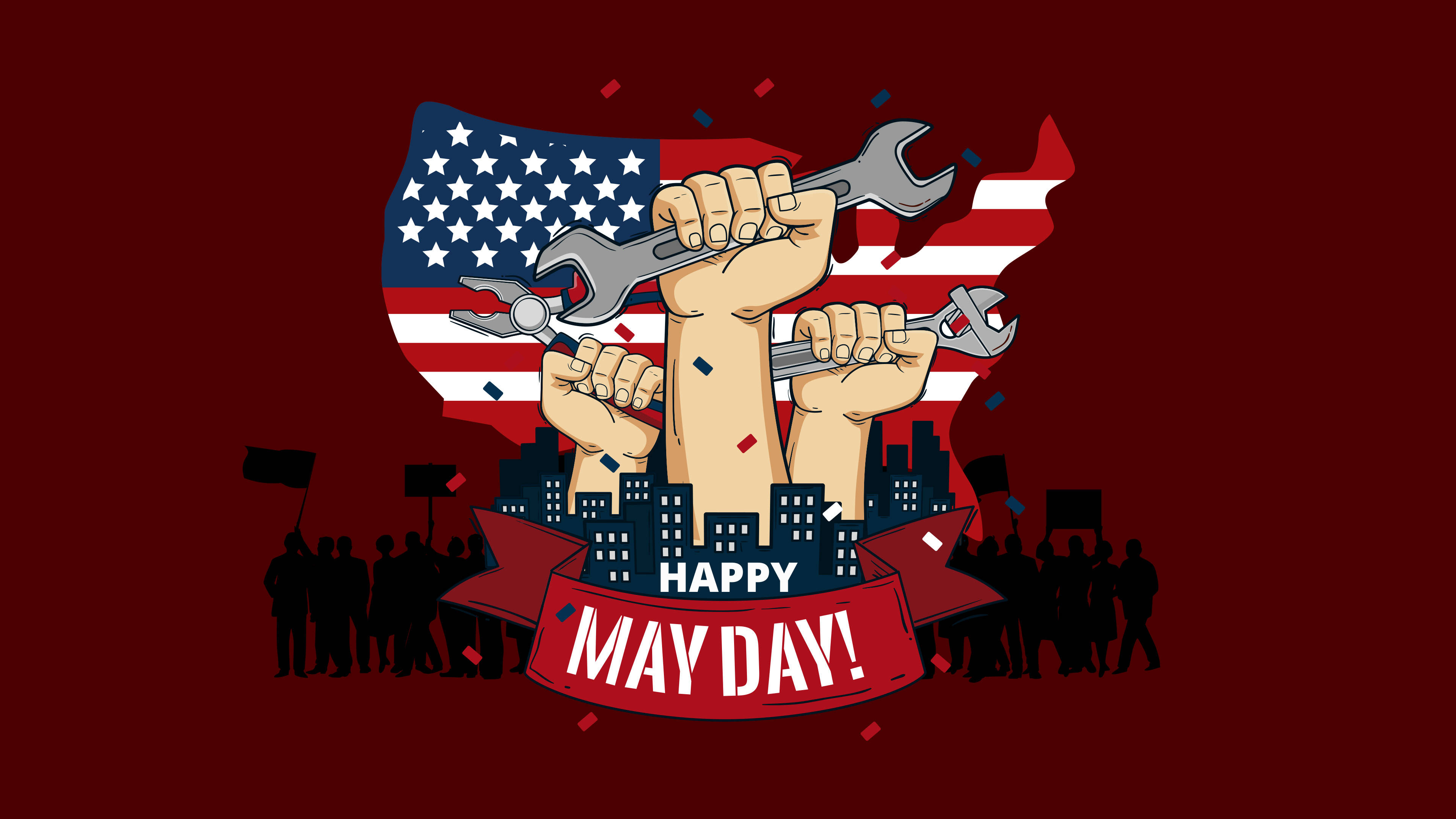 Amerikansk Glædelig 1. maj Wallpapers