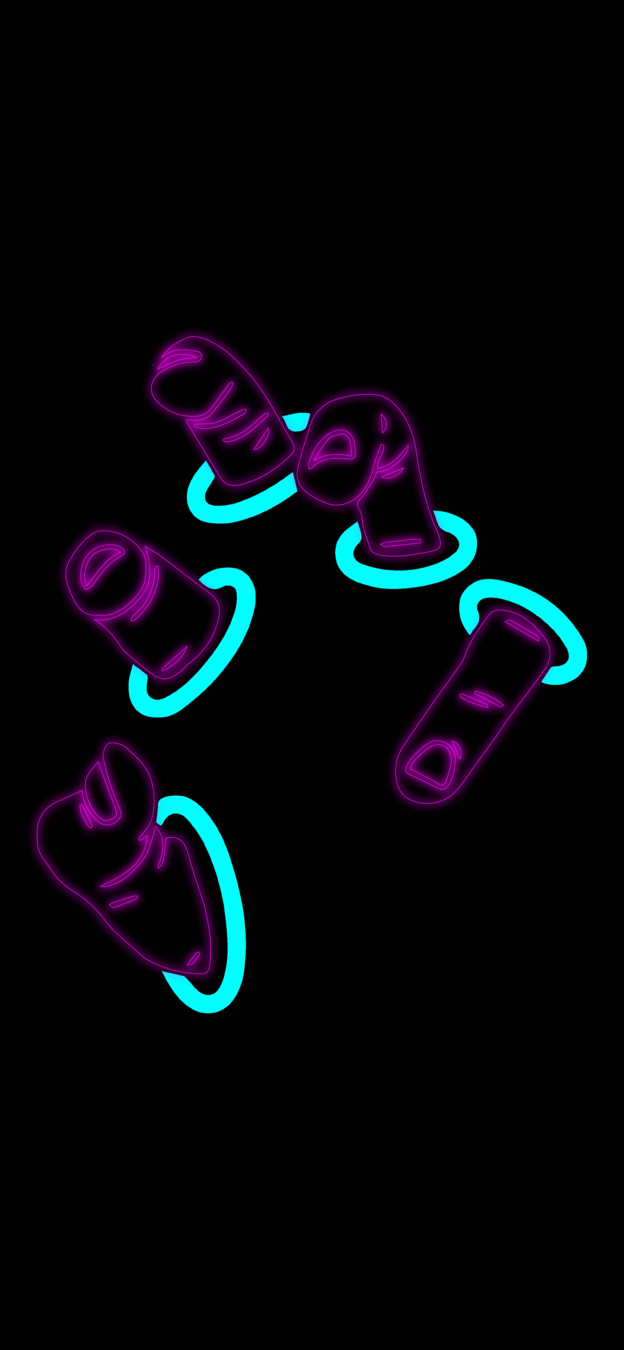 AMOLED Android Bizart Neon Fingre Wallpapers