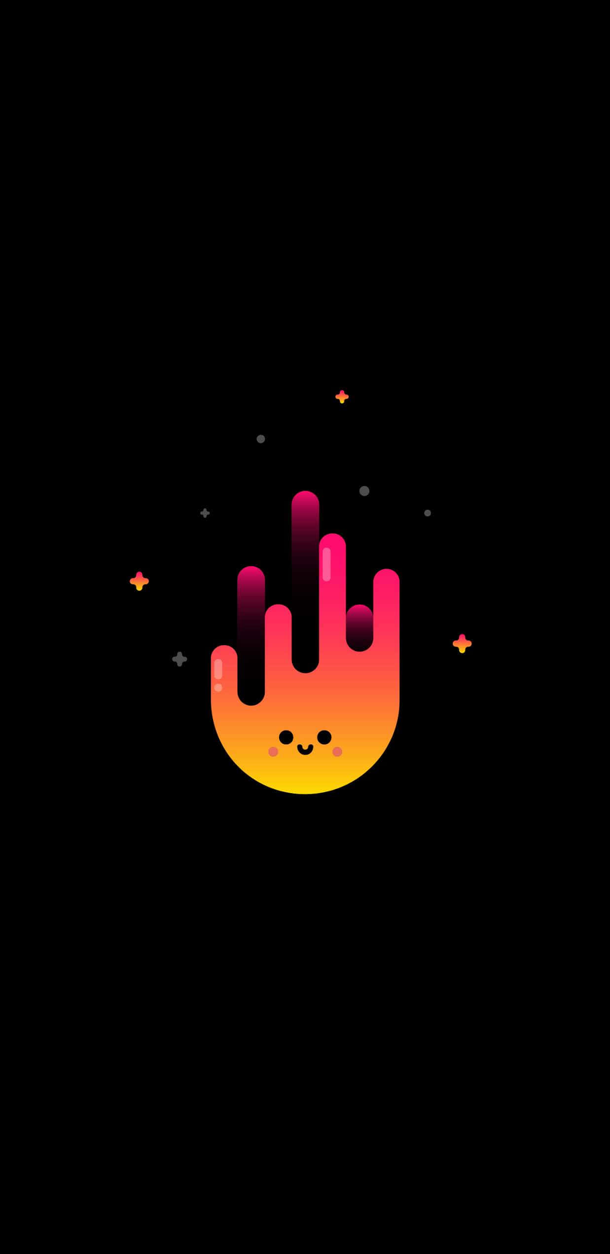 AMOLED Baggrund Sød Ild Ansigt Wallpapers