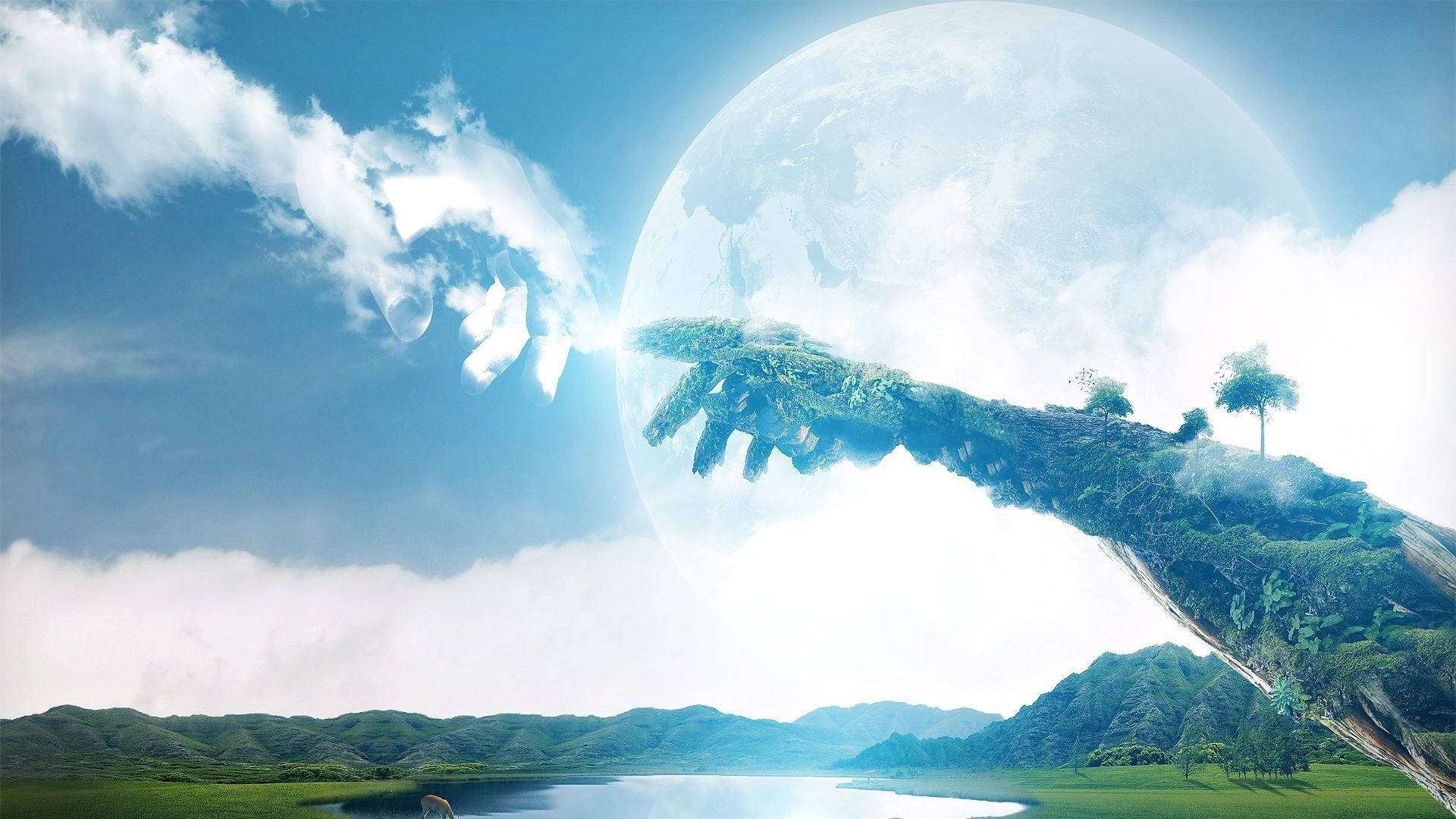 Åndelig æstetik jord og himmel Wallpapers