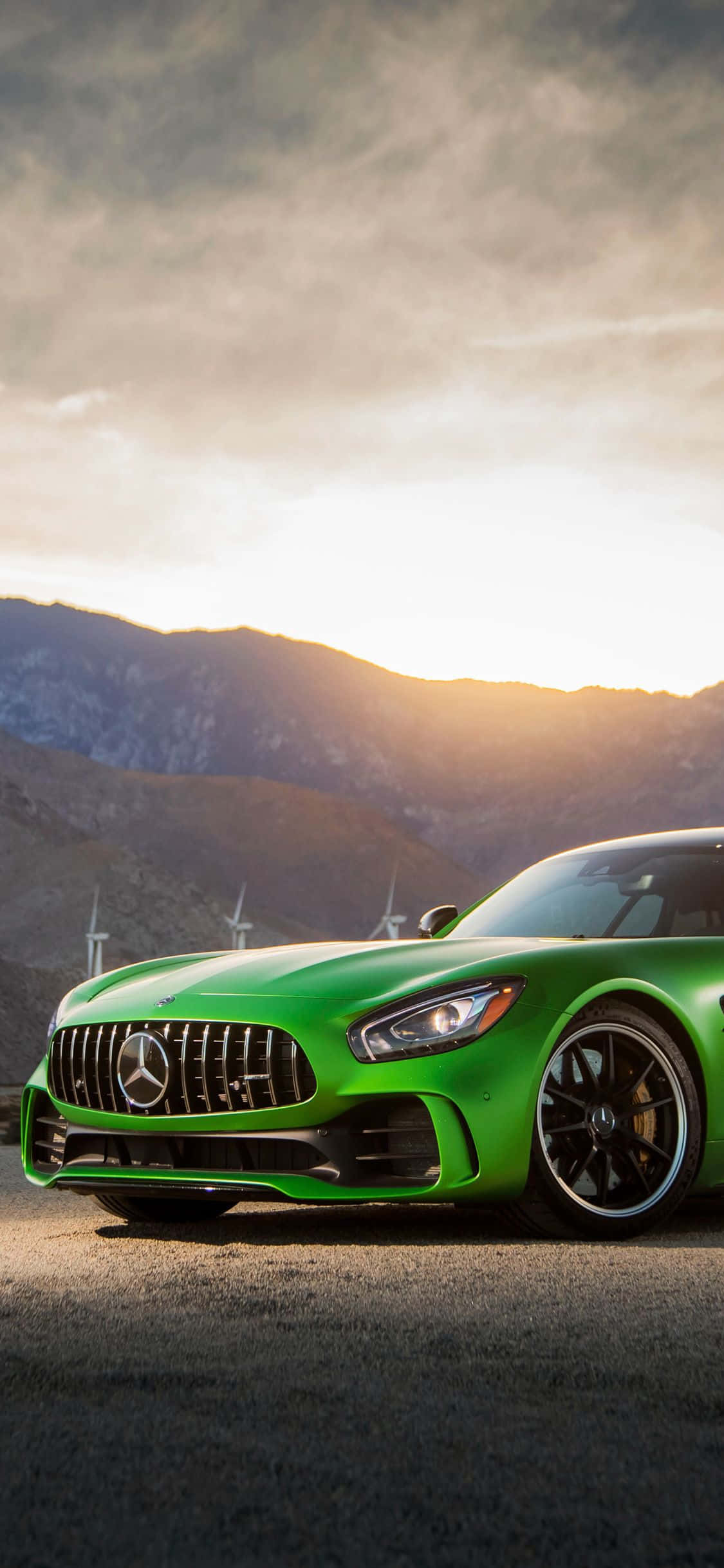 Android Amg Gt-r Grøn Solopgang Baggrund Wallpapers