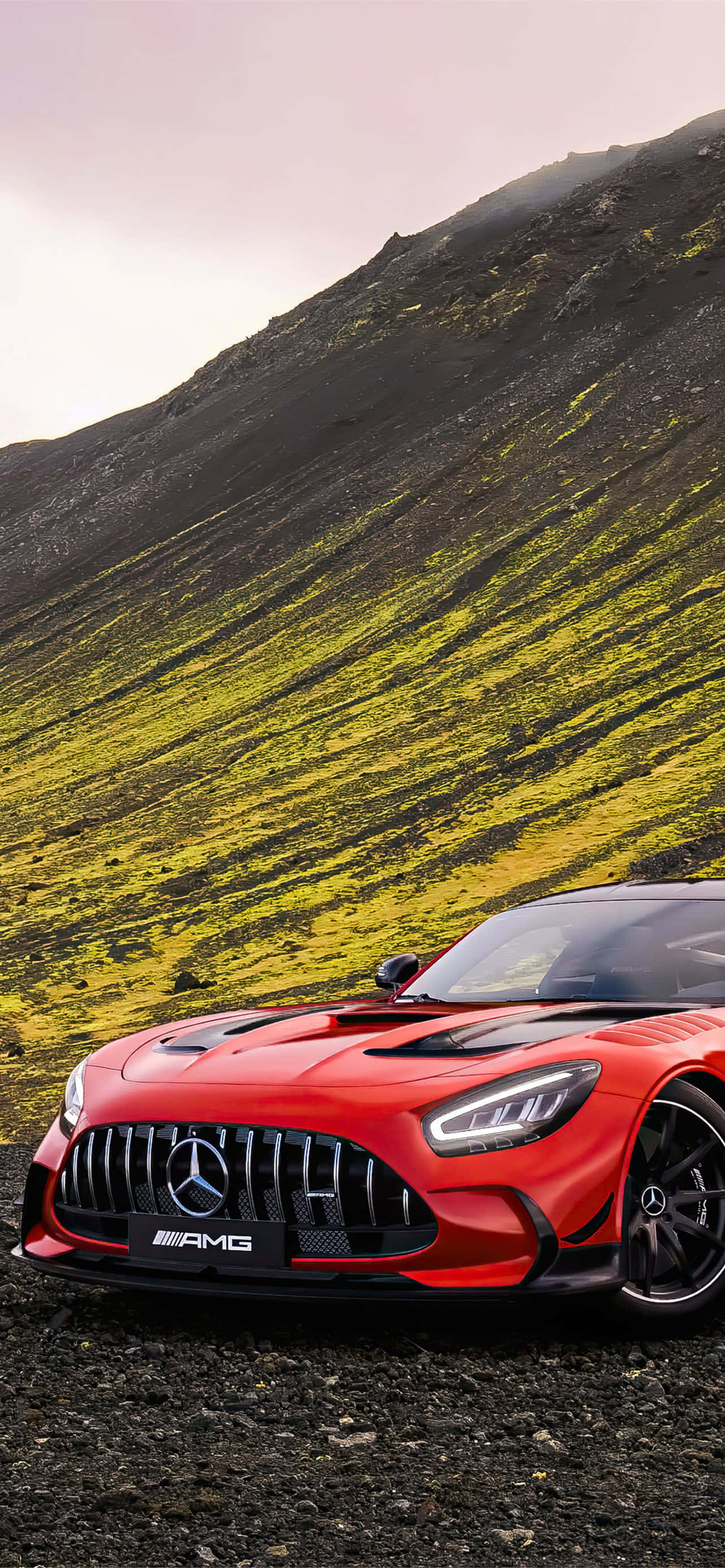 Android orange Amg Gt-r-baggrund med bakke Wallpapers