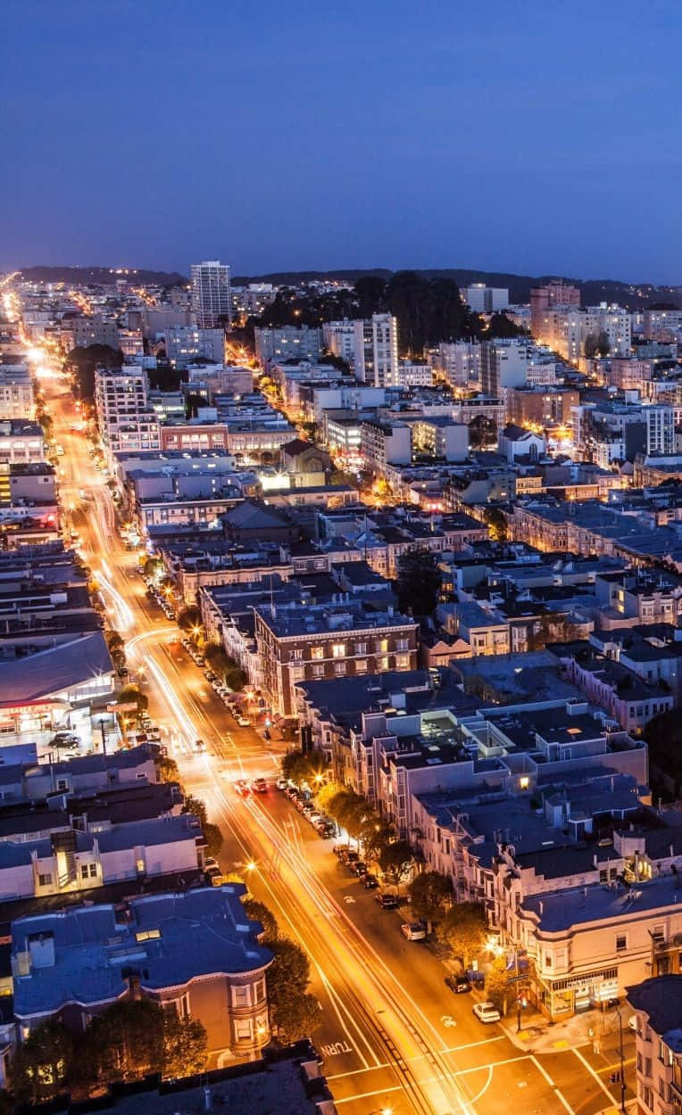 Android San Francisco Baggrund Skinnende Lys Wallpapers