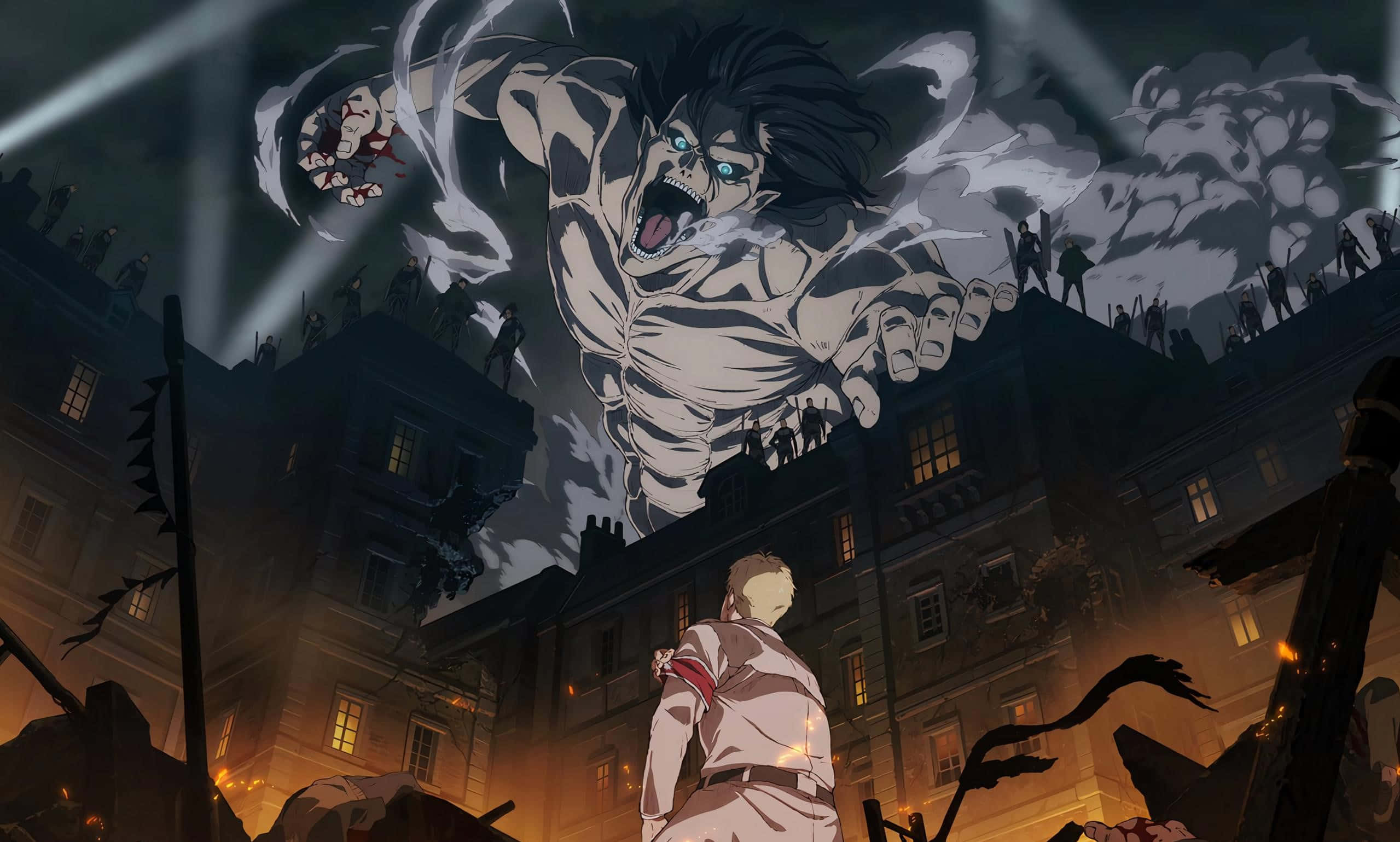 Angribende Titan Eren Yeager Wallpapers