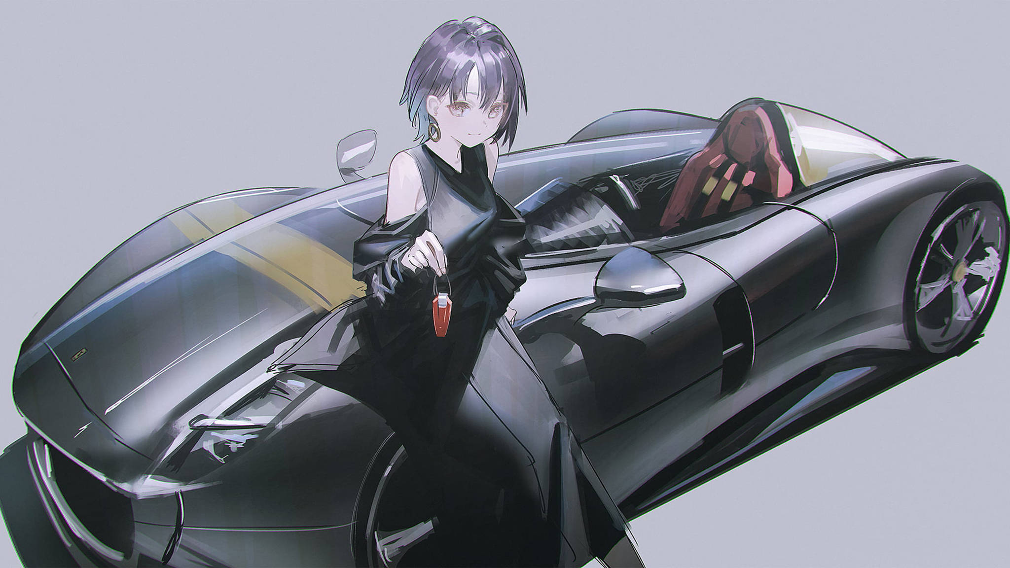 Anime-bil Ferrari Monza Wallpapers