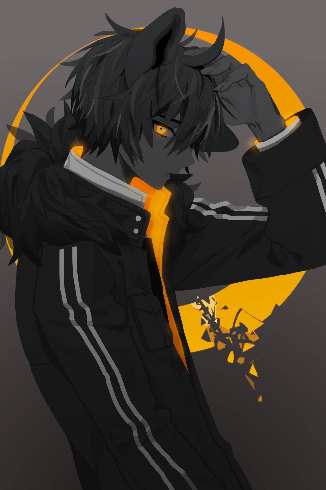 Anime dæmon katte dreng Wallpapers