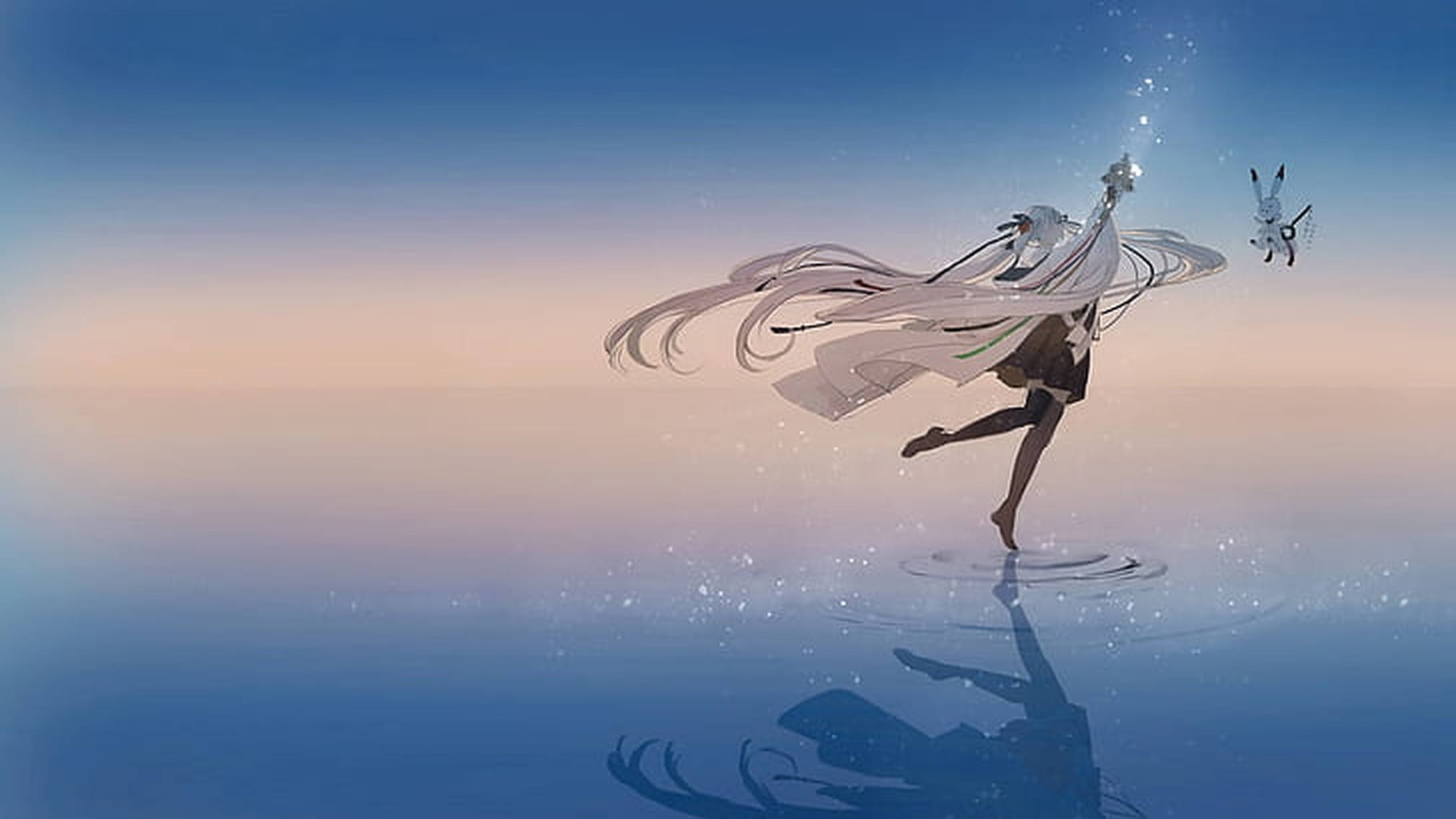 Anime dans roligt hav Wallpapers