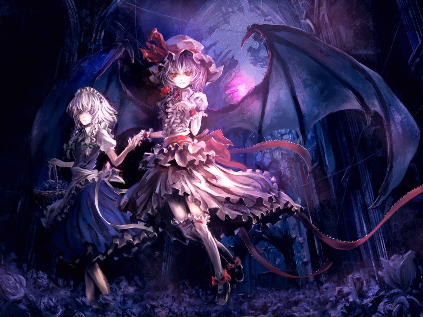Anime-dæmon Touhou Project Wallpapers