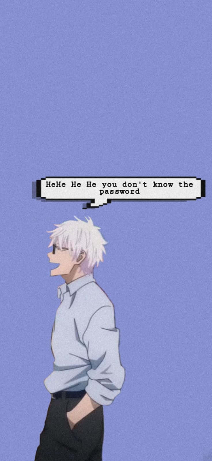 Anime dreng pixeleret sjov låseskærm Wallpapers
