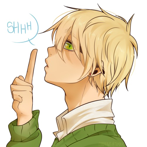 Anime-figur med tysse-gestus Wallpapers