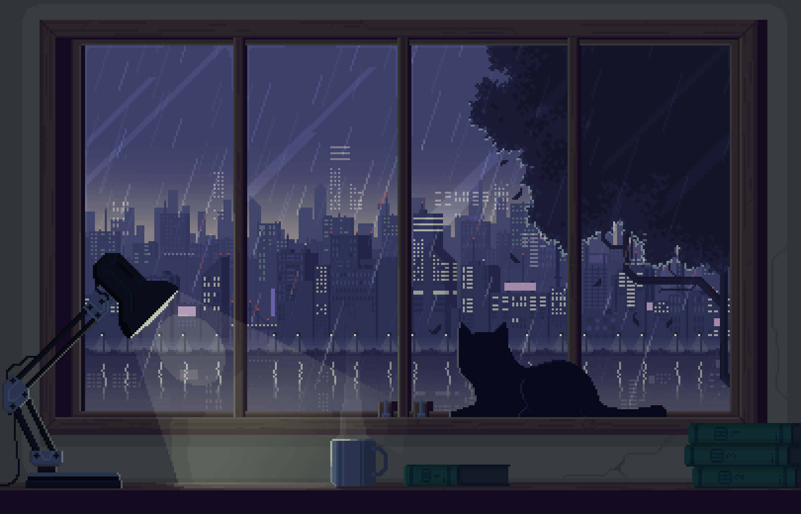 Anime kat baggrund Wallpapers