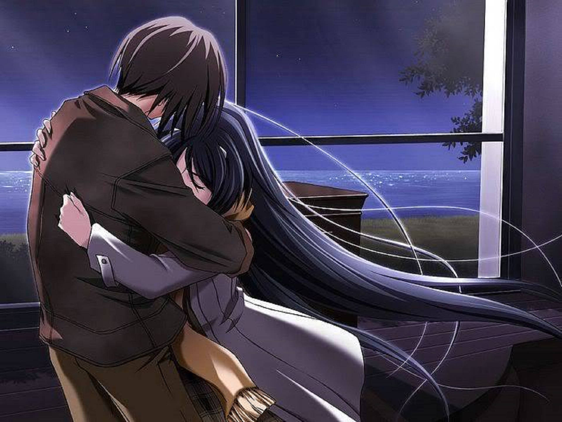 Anime kram i vinduet Wallpapers