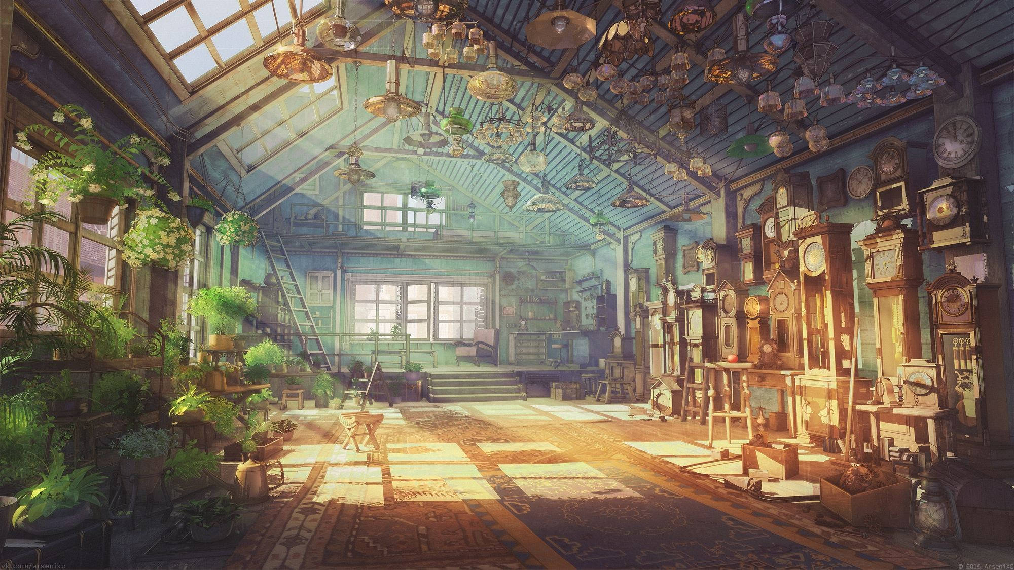 Anime Landskab Vintage Hus Wallpapers