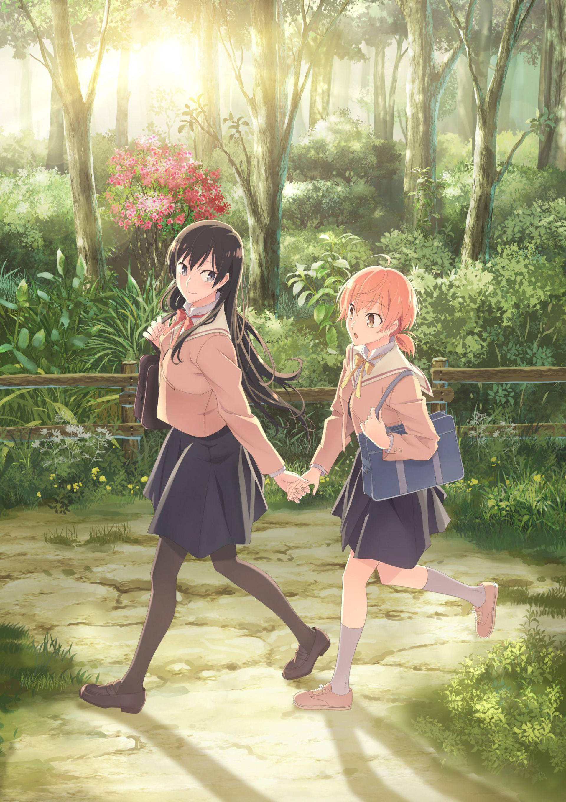 Anime-lesbiske i skoven Wallpapers