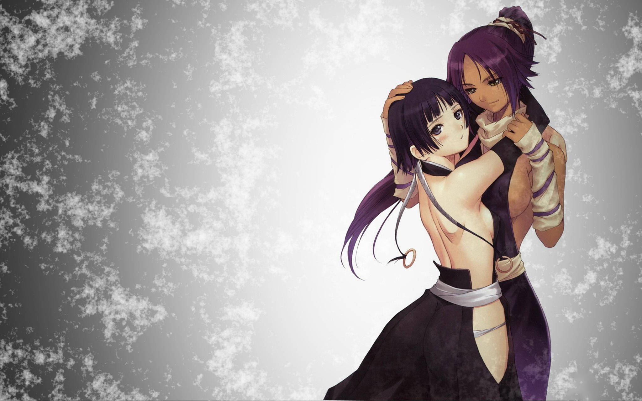 Anime-lesbiske Soifon og Yoruichi Wallpapers
