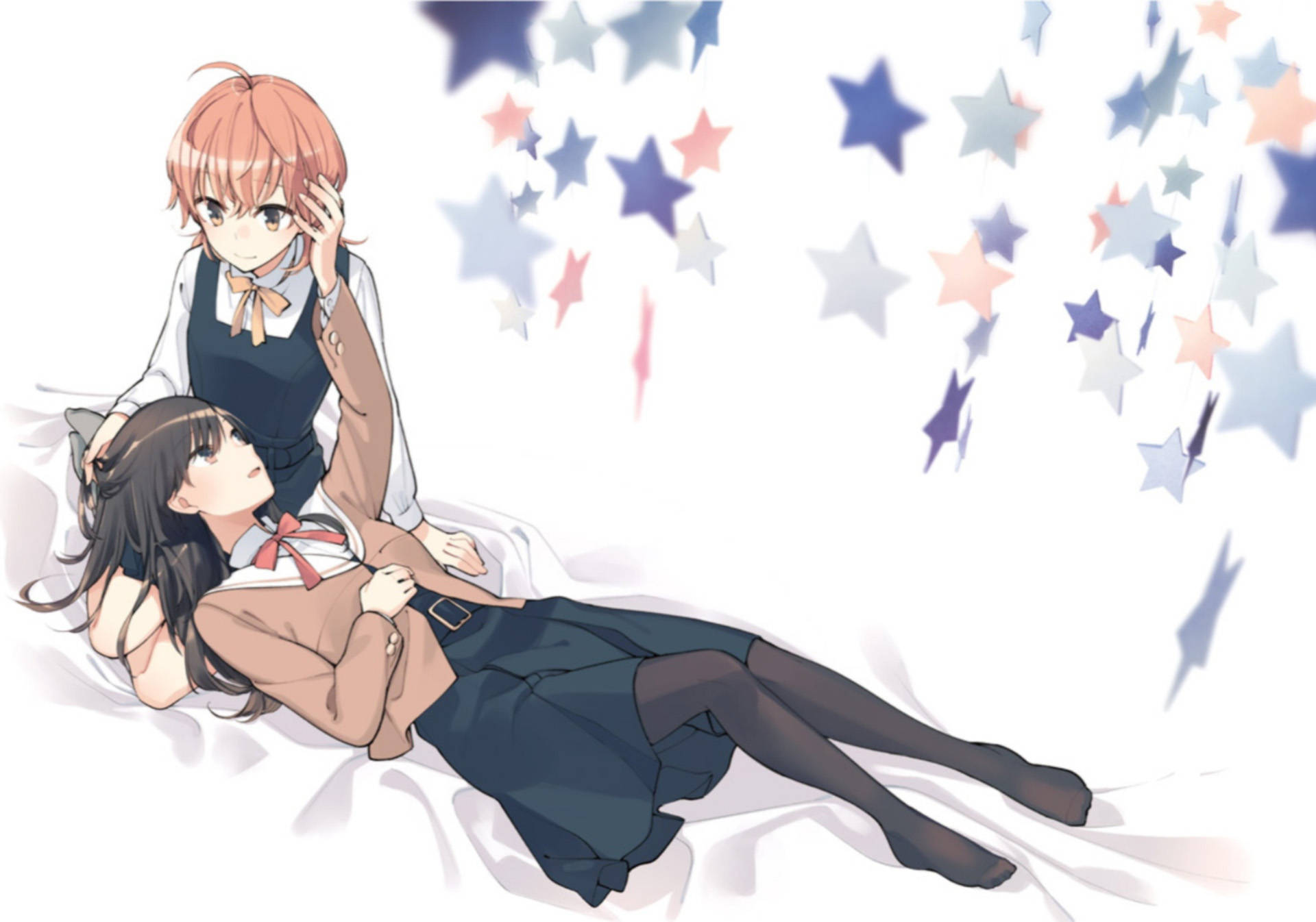 Anime-lesbiske stjernekunst Wallpapers