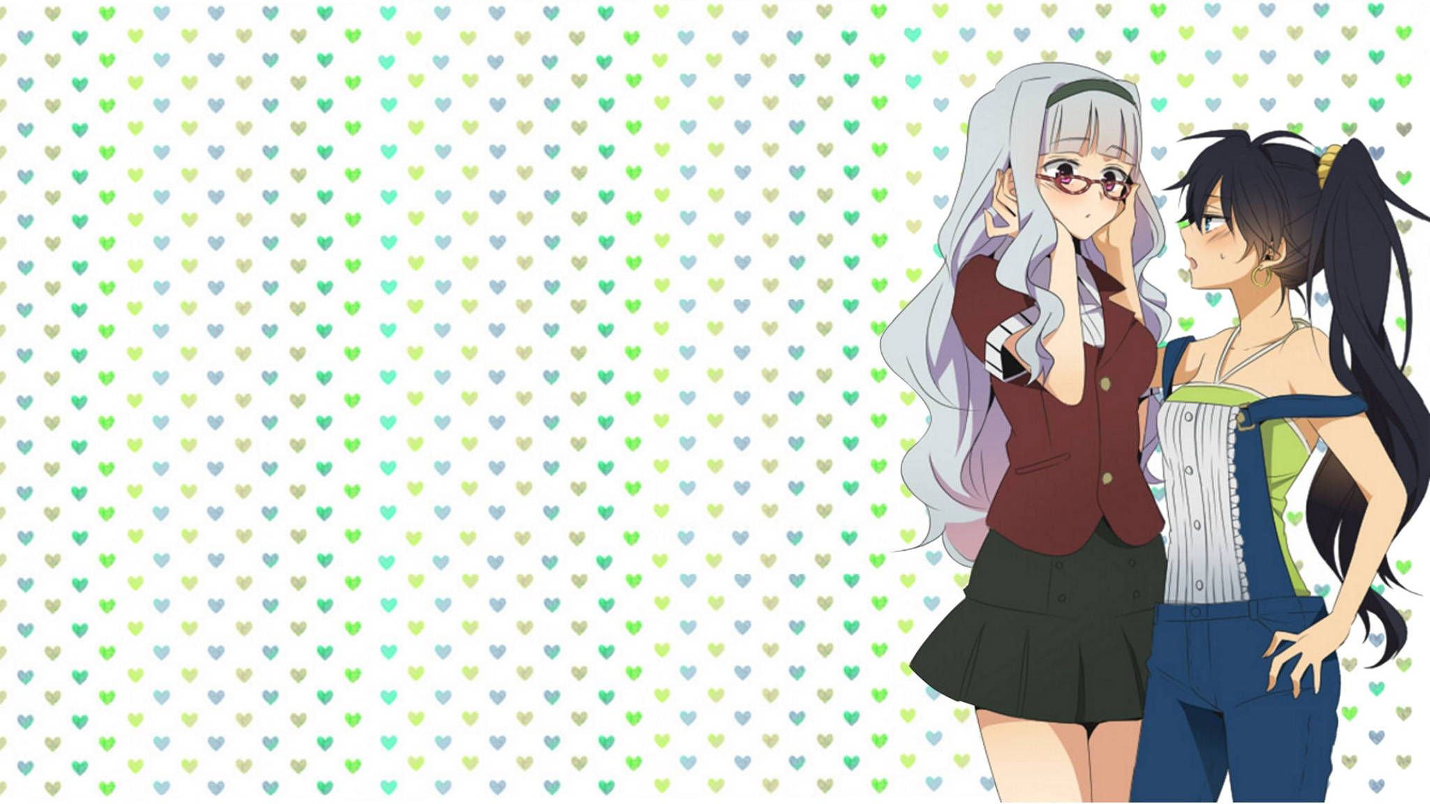 Anime-lesbiske Takane og Hibiki Wallpapers