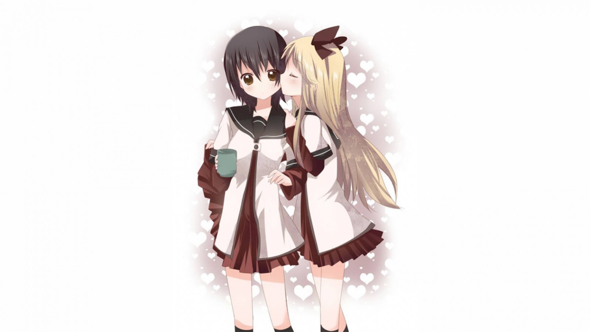 Anime Lesbiske Yui Og Kyoko Wallpapers