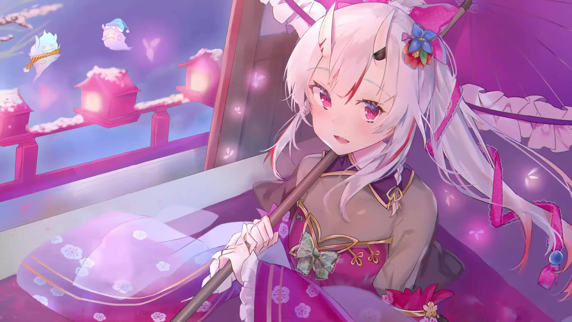 Anime Live Hvidhåret Pige Wallpapers