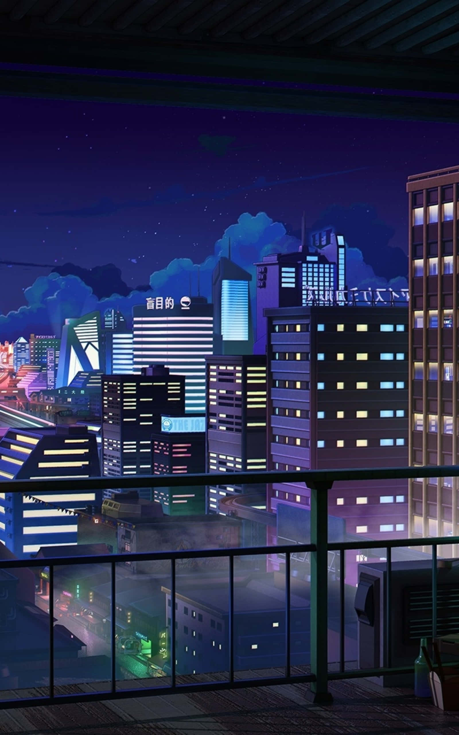 Anime-natbygninger Wallpapers