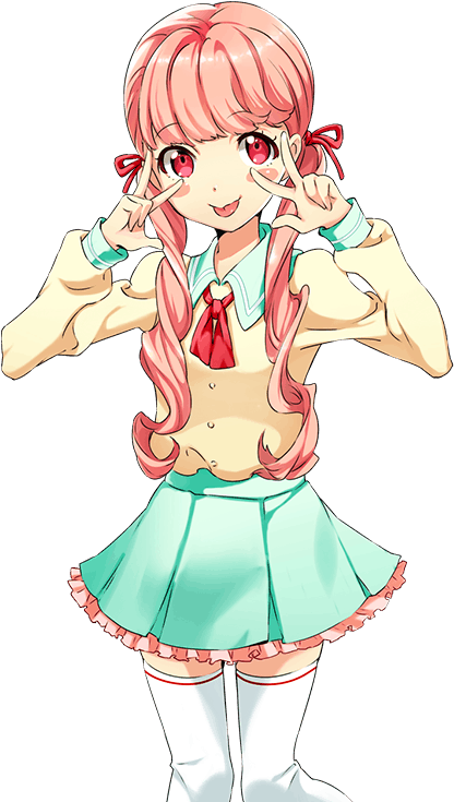 Anime-pige med peace-tegn i Tokyo Wallpapers