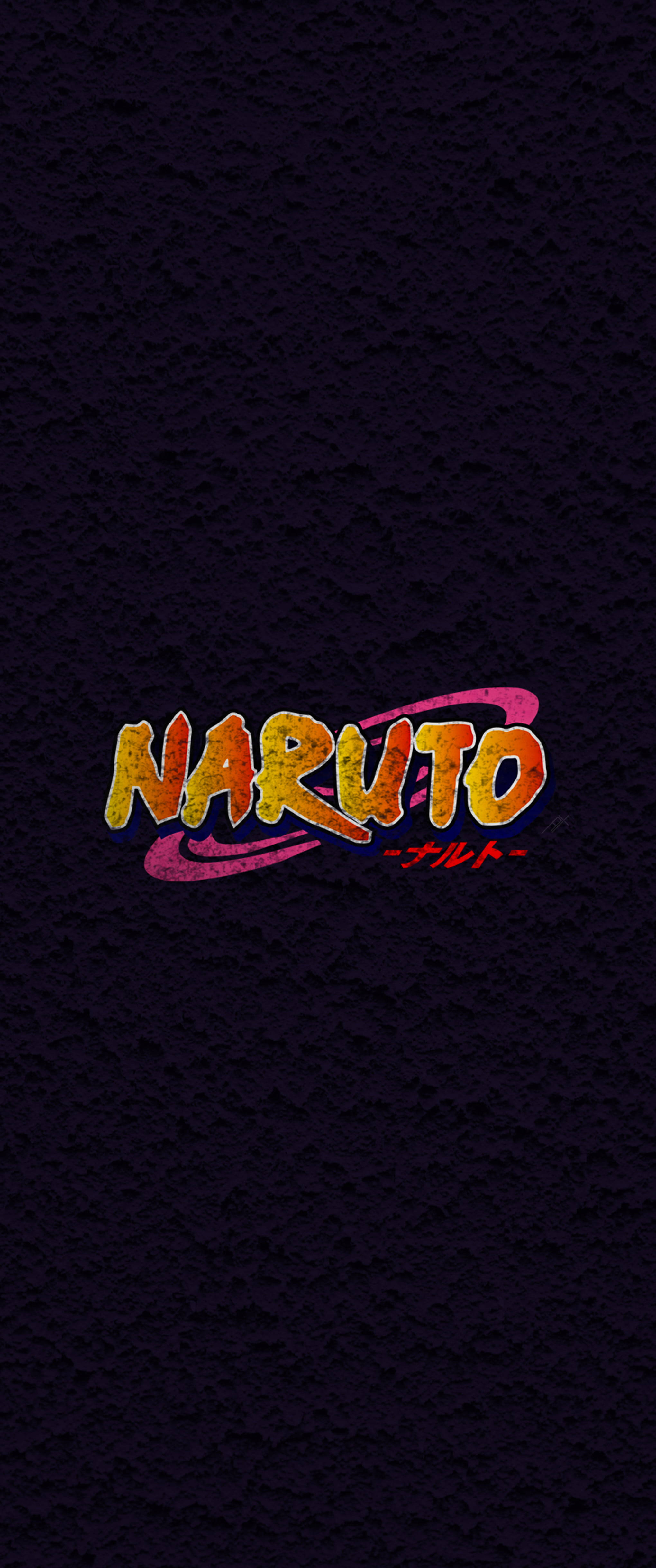 Anime Symboler Naruto Logo På Sort Wallpapers