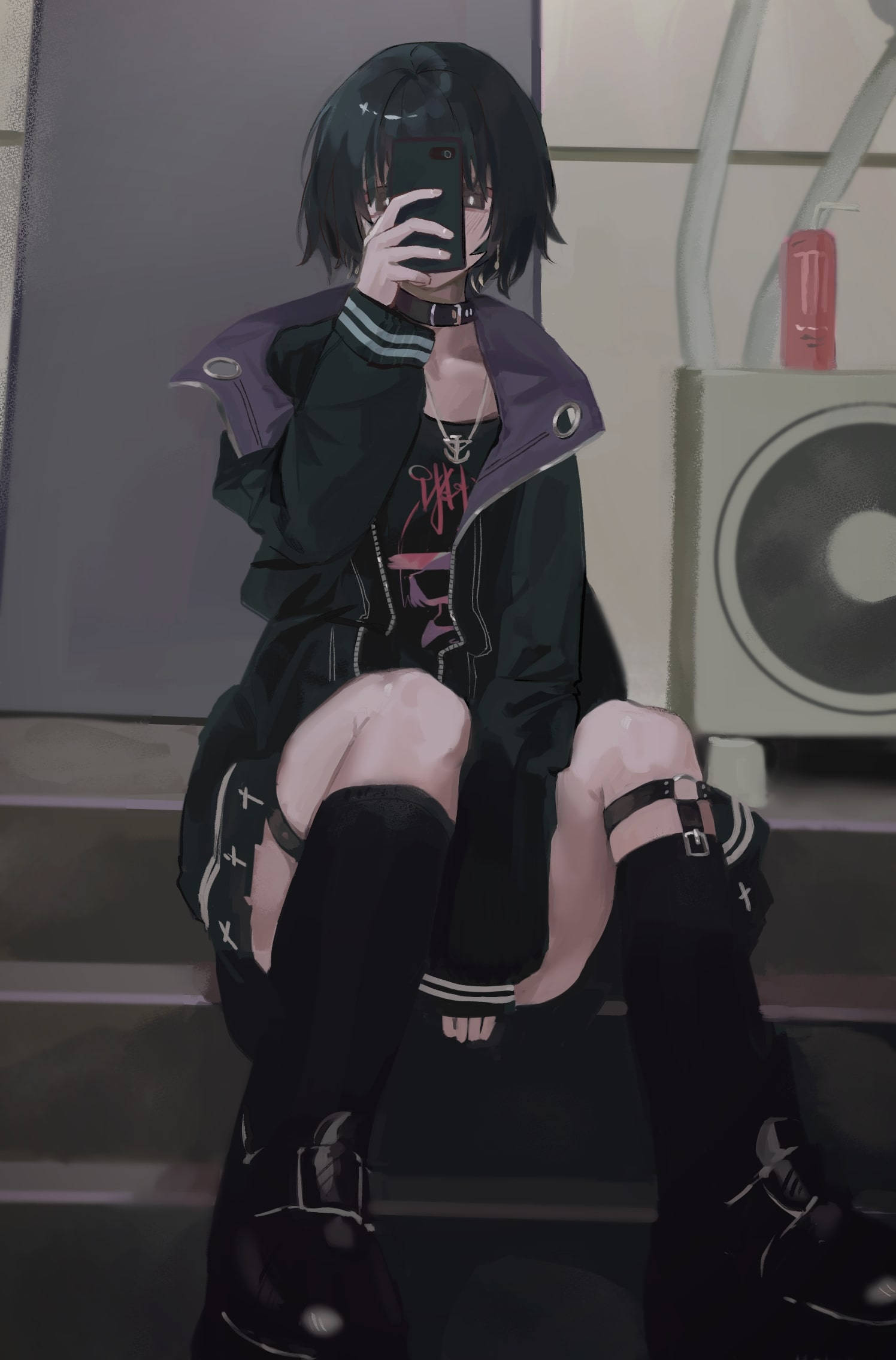 Anime-telefon Goth Wallpapers