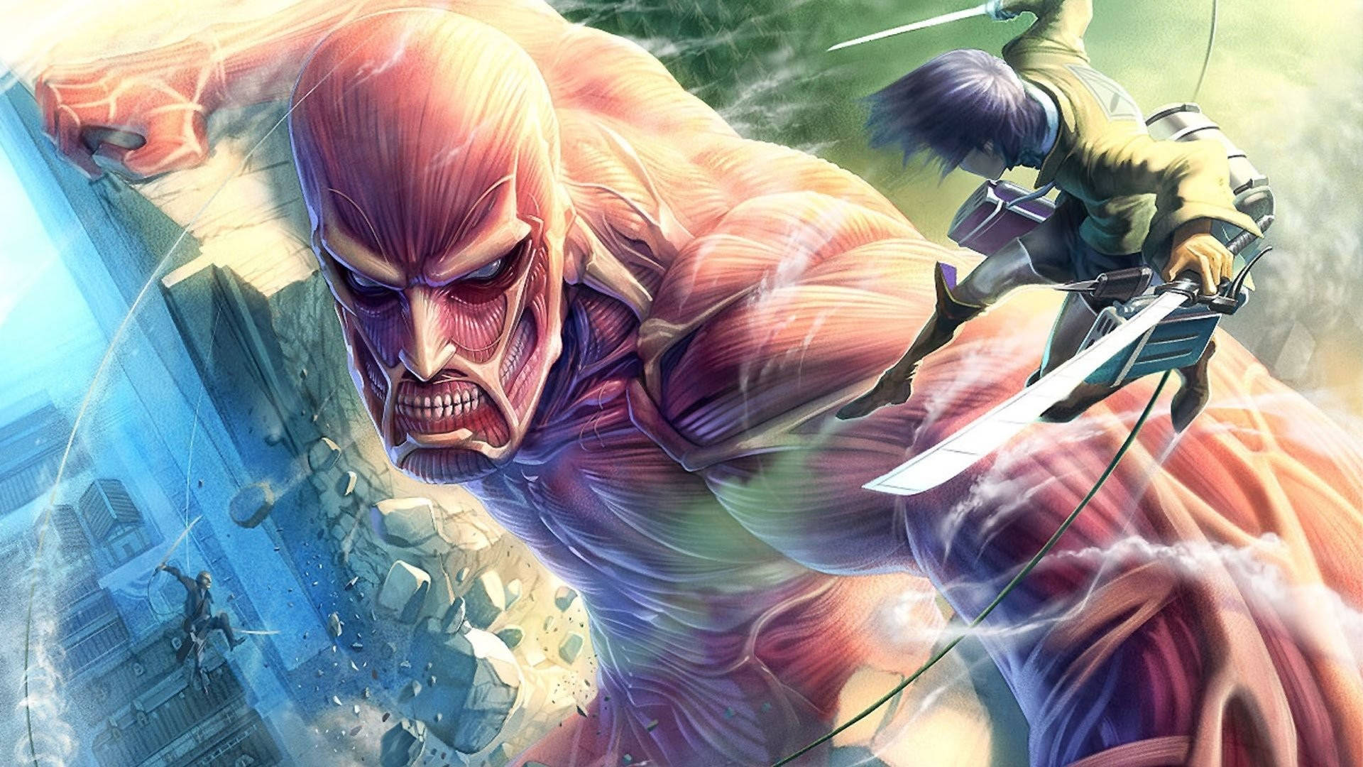 Animekamp Eren og Titan Wallpapers