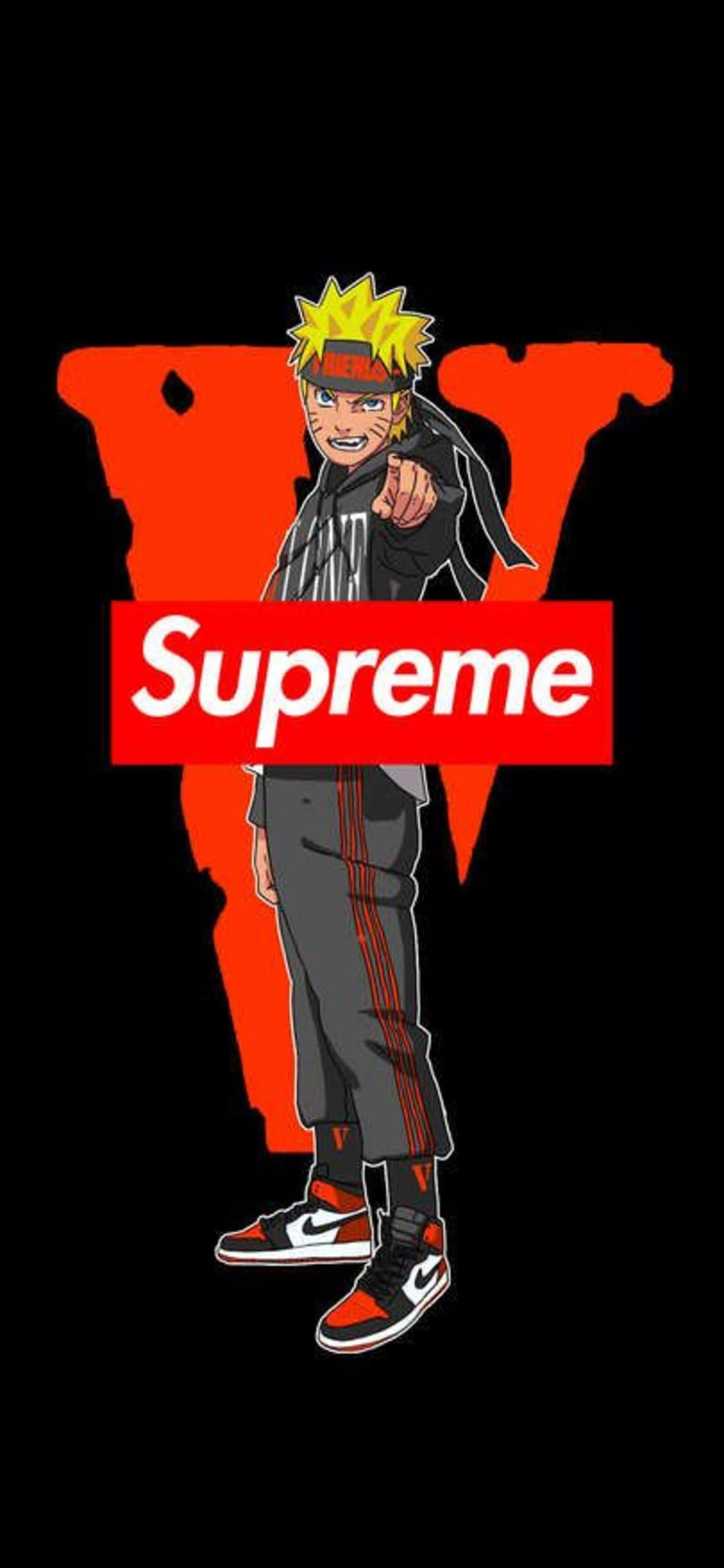 Anime-figurer ser moderigtige og stilfulde ud iført streetwear fra Supreme. Wallpapers