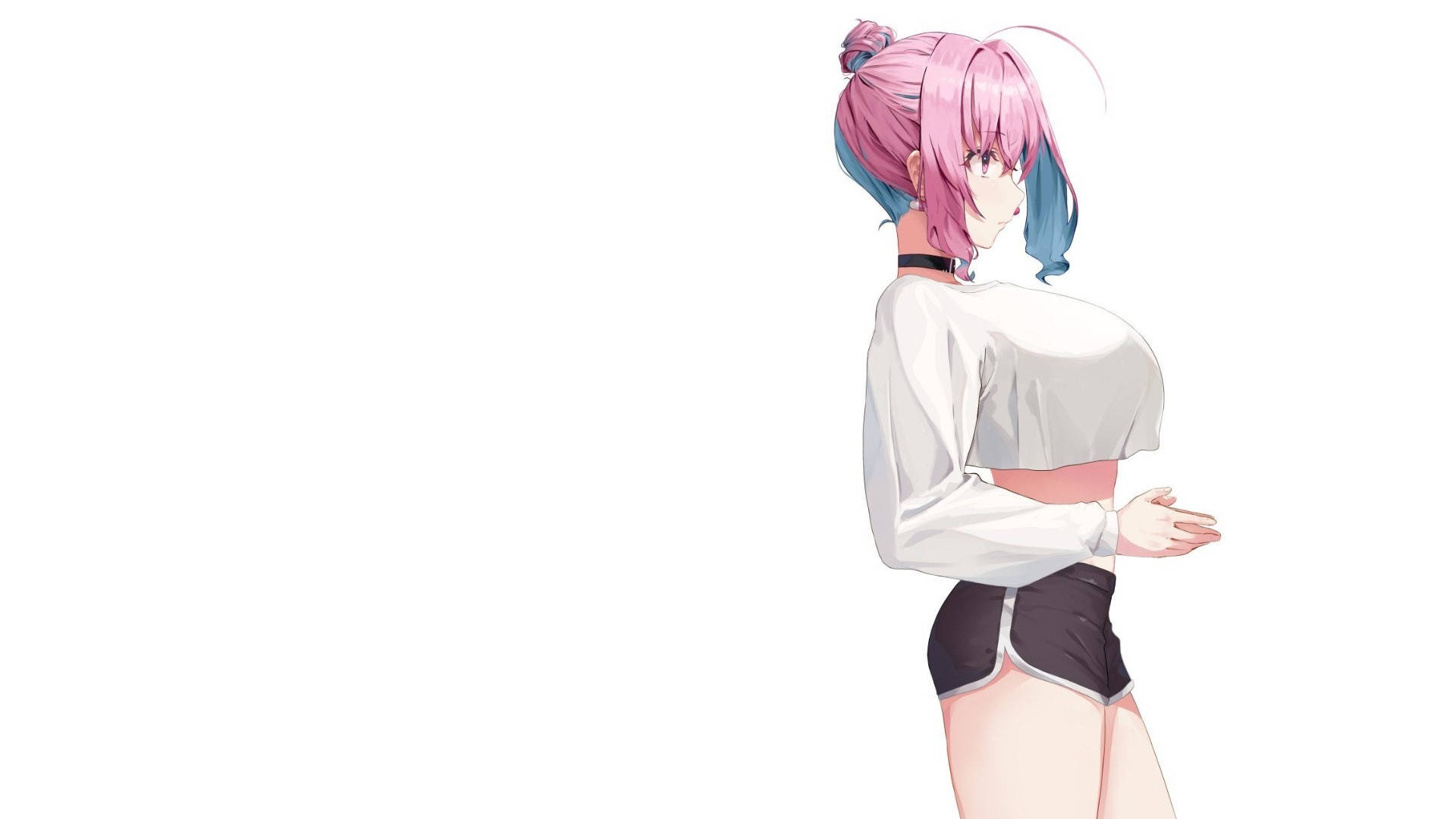 Animepige med bryster kunst Wallpapers