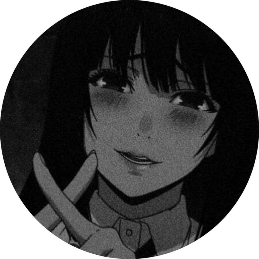 Animepige sort/hvid profilbillede Wallpapers